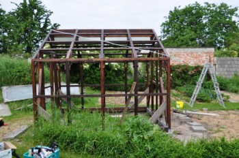 Gewächshaus-Ostseite