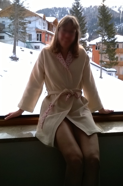 Morgenmantel aufgehellt